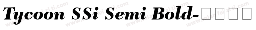 Tycoon SSi Semi Bold字体转换